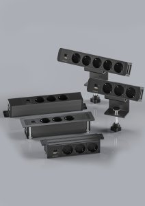 DELTACO recessed power panel, 3 sockets, 1x21W A+C USB charger, GST18, daisy chaining 11