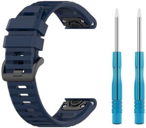 Fixed QuickFit silicone strap, 22 mm, blue 3