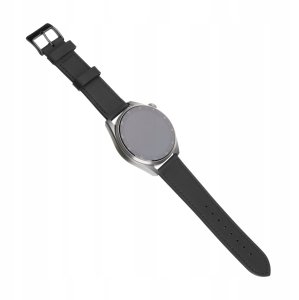 Fixed smartwatch leather strap, 22 mm, black 2