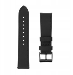 Fixed smartwatch leather strap, 22 mm, black 3
