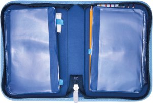 Piórnik rozkładany pojedynczy dwuklapkowy z wyposaż 31el kosmonauta HERLITZ 3