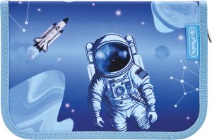 Piórnik rozkładany pojedynczy dwuklapkowy z wyposaż 31el kosmonauta HERLITZ 4