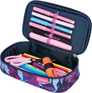 Piórnik Herlitz Kosmetyczka etui usztywniany klapką duży XXL BeatBox Flower 9