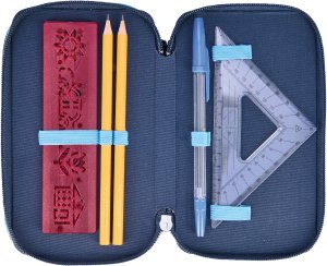 Piórnik potrójny trzykomorowy z wyposażeniem 31el kosmonauta Cosmic HERLITZ 4