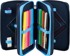 Piórnik potrójny trzykomorowy z wyposażeniem 31el kosmonauta Cosmic HERLITZ 5