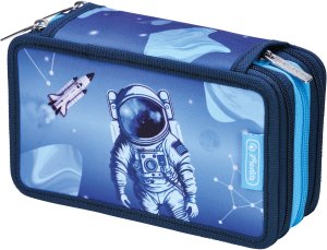 Piórnik potrójny trzykomorowy z wyposażeniem 31el kosmonauta Cosmic HERLITZ 7