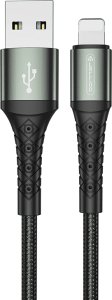 Kabel USB Jellico USB-A - Lightning 1 m Czarny (6974929201562) 2