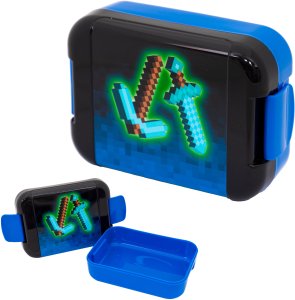 Śniadaniówka pojemnik na kanapki lunchbox Minecraft Blue Pixel ASTRA 1