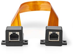 Nedis CCGB85901BK03 kabel sieciowy Czarny, Pomarańczowy 0,3 m Cat5e U/UTP (UTP) 2