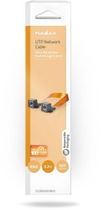 Nedis CCGB85901BK03 kabel sieciowy Czarny, Pomarańczowy 0,3 m Cat5e U/UTP (UTP) 3