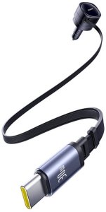 Ładowarka samochodowa Baseus Enjoyment Max z kablami USB-C+USB-C 60W Czarny 6