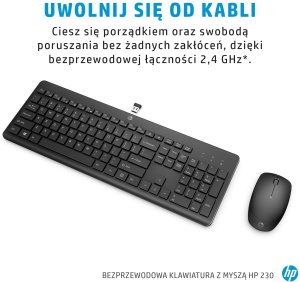 Klawiatura + mysz HP Zestaw bezprzewodowej myszy i klawiatury 230 3