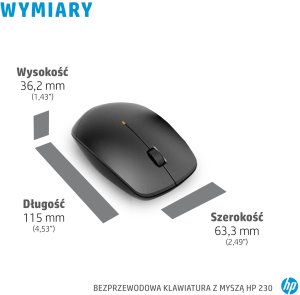 Klawiatura + mysz HP Zestaw bezprzewodowej myszy i klawiatury 230 4