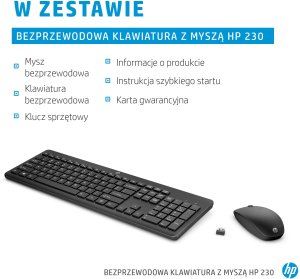 Klawiatura + mysz HP Zestaw bezprzewodowej myszy i klawiatury 230 7
