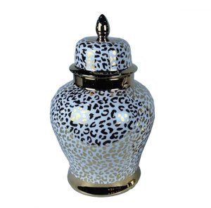 Szkatułka DKD Home Decor Porcelana Złoty Biały Kolonialny (25 x 25 x 40 cm) 1