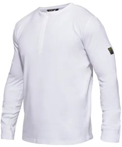 F.ENGEL Explore Grandad L/S T-Shirt Explore Grandad L/S T-Shirt Str.: M Farve: Hvid 1