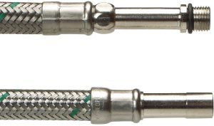 Tilsl.Sl Spx x10mm rør 500mm - M10 lang. Softpex Rustfri flet DN8 1