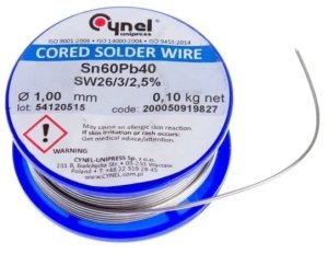 SOLDER SN60 1MM 100 G WITH ROSIN 1