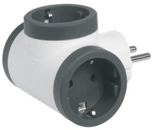 MOP SCH 3X2P+E LATERAL WHITE/BLACK 4