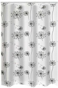 SHOWER CURTAINS MOONFLOWER WHITE 180 X 1