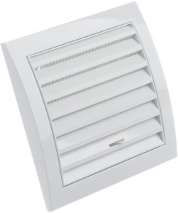 GRILLE PLASTIC ADJUSTABLE 148X153, WHITE 2