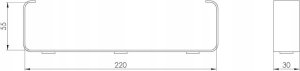 VENTILATION CHANNEL HOLDER (220X55 MM)( 2