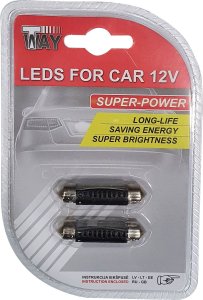 LED BULBS SV8.5 3SMD 41MM 2PCS 1