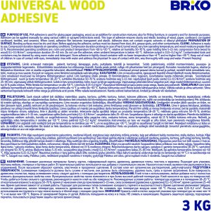 UNIVERSAL WOOD PVA ADHESIVE BRIKO 3 K 1