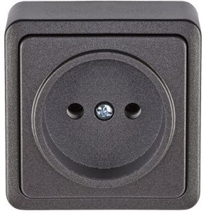 SOCKET RP16-001V OVER PLASTER ANTHR SL+ 1