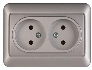 DOUBLE SOCKET OUTLET MET. RP16-020 SL 1
