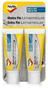 Polyfilla Ekstra Fin Letvægtsfiller - Mini dobbeltpack - Mængde: 2x20 ML 1