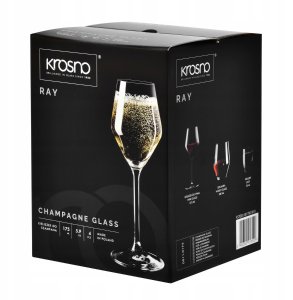 GLASS CHAMPAGNE RAY 4PCS 175ML 5