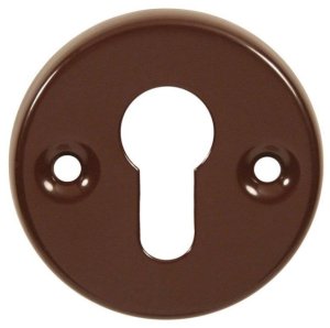 ESCUTCHEON WITH KEY HOLE BROWN 1
