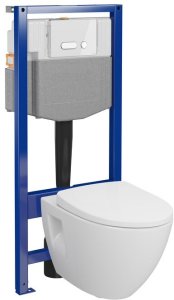 WC SET S701-781 WITH FRAM +GL WH BUTTON 1