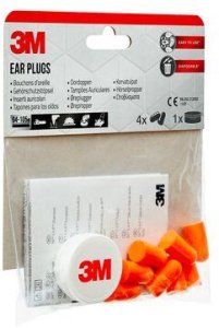 EARPLUGS 3M 1100 4 PAIRS + STORAGE BOX 4
