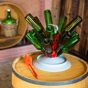 BOTTLE GLASS 0.75L SET OLIV NO CAP 8PCS 12