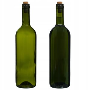 BOTTLE GLASS 0.75L SET OLIV NO CAP 8PCS 8
