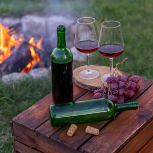 BOTTLE GLASS 0.75L SET OLIV NO CAP 8PCS 10