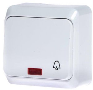 SWITCH BUTTON BELWHITE 1-POLE 1