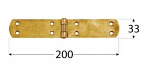 Domax HINGE 8075 200X33X2.5MM ZINC 2
