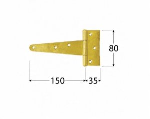 Domax GATE HINGE 8183 150X80X2.0MM ZINC 8