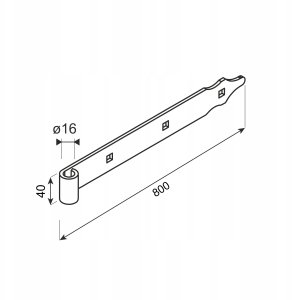 PART OF HINGE 82092 800X40/5.0 16MM BLA 5