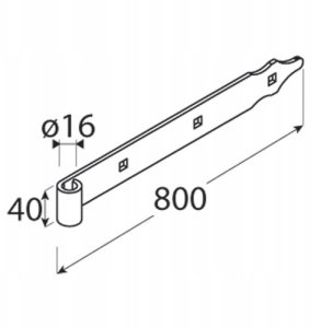 PART OF HINGE 82092 800X40/5.0 16MM BLA 7