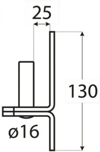 Domax DOOR BRACKET 83062 16MM/25MM BLACK 7
