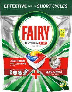 CAPS DISW FAIRY PLATINUMPLUS LEMON 40PCE 1