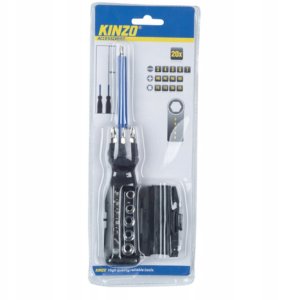 SCREWDRIVER +BITSET 20PCS OT KINZO NO DB 4