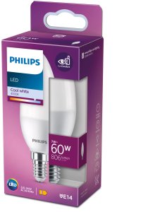 Philips LED 60W B38 E14 CW FR ND 1PF/12 2