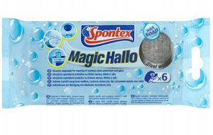 SCOURERS METAL WITH SOAP HALLO 6PCS 1