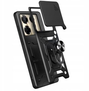 ETUI PANCERNE DO INFINIX NOTE 40 PRO 5G CZARNE ARMOR HOLDER RING CASE 2