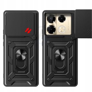 ETUI PANCERNE DO INFINIX NOTE 40 PRO 5G CZARNE ARMOR HOLDER RING CASE 3